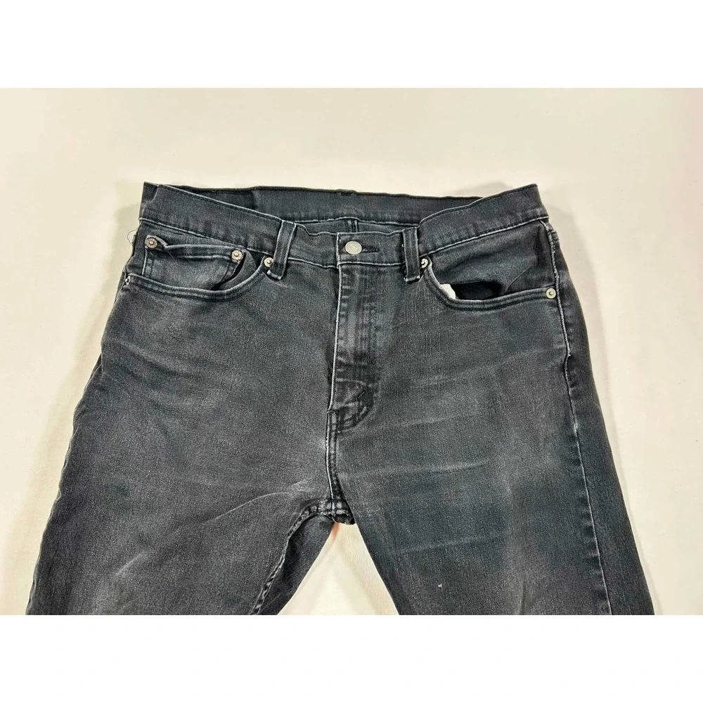 Levis 512 Slim Taper Jeans Mens 34x30 Faded Black Denim Pants